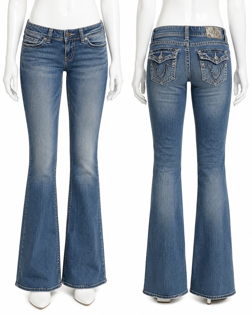 Silver Jeans Suki Bootcut Flare Jeans Womens 30x30 Medium Wash Stretch festival